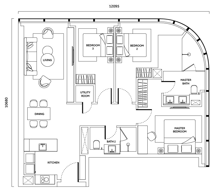 CloutHaus Type A floor plan