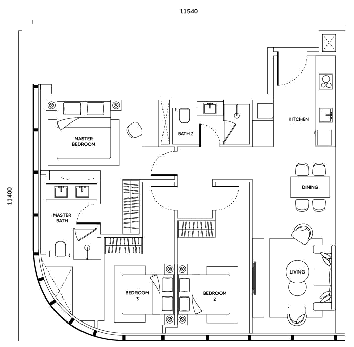 CloutHaus Type I floor plan
