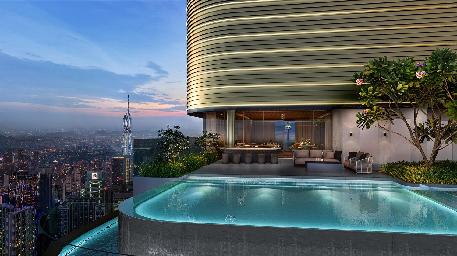 CloutHaus rooftop infinity pool