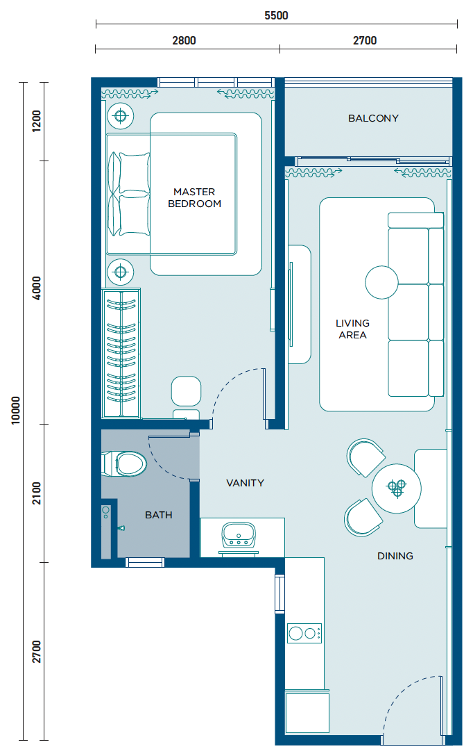 Cove Type A floor plan