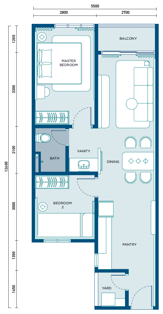 Cove Type B floor plan
