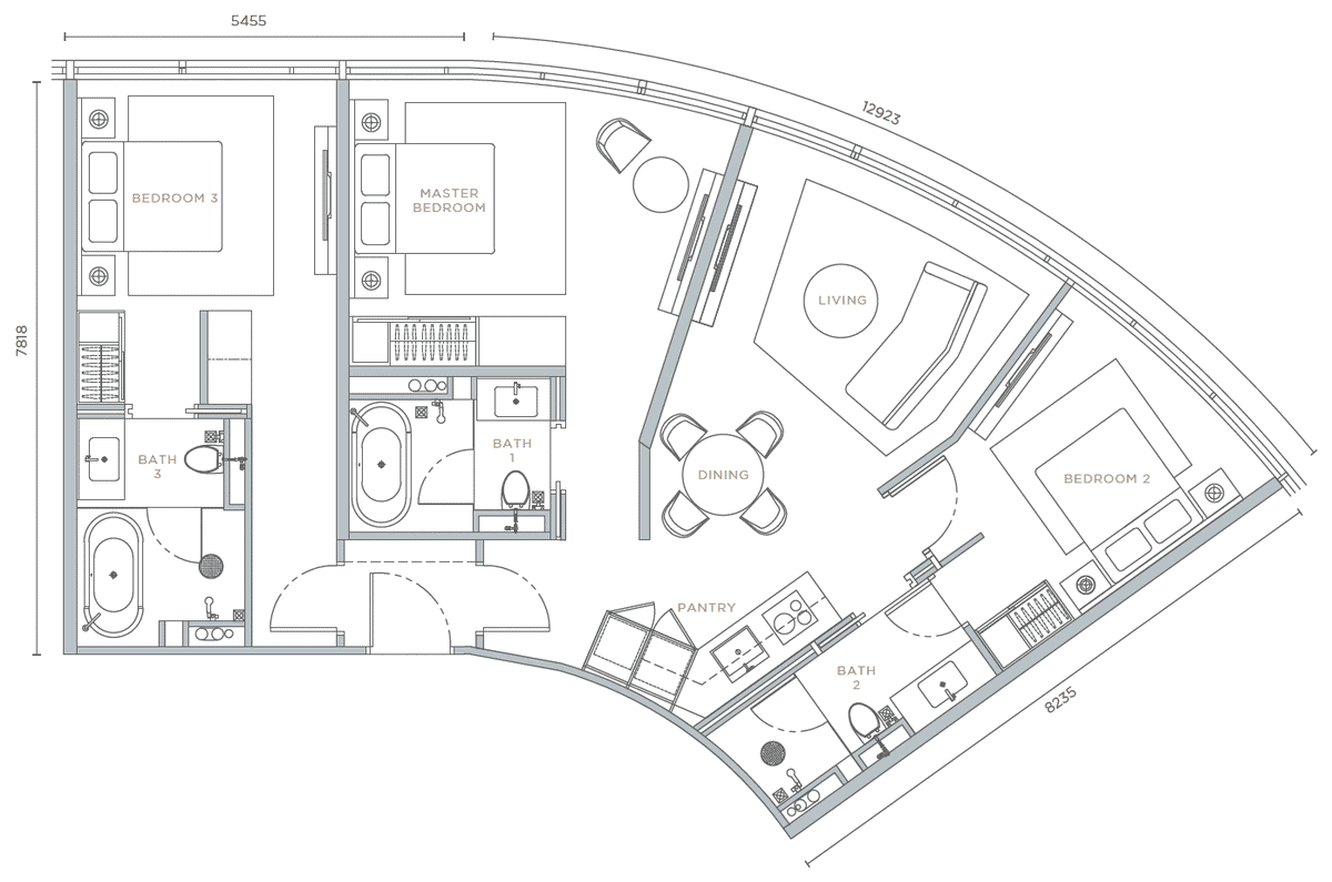 Orion dual-key floor plan