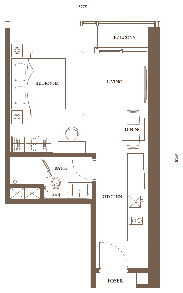 Pavilion Square Type A floor plan