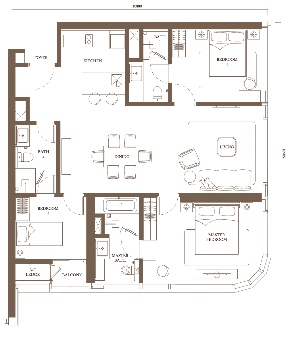 Pavilion Square Type D floor plan