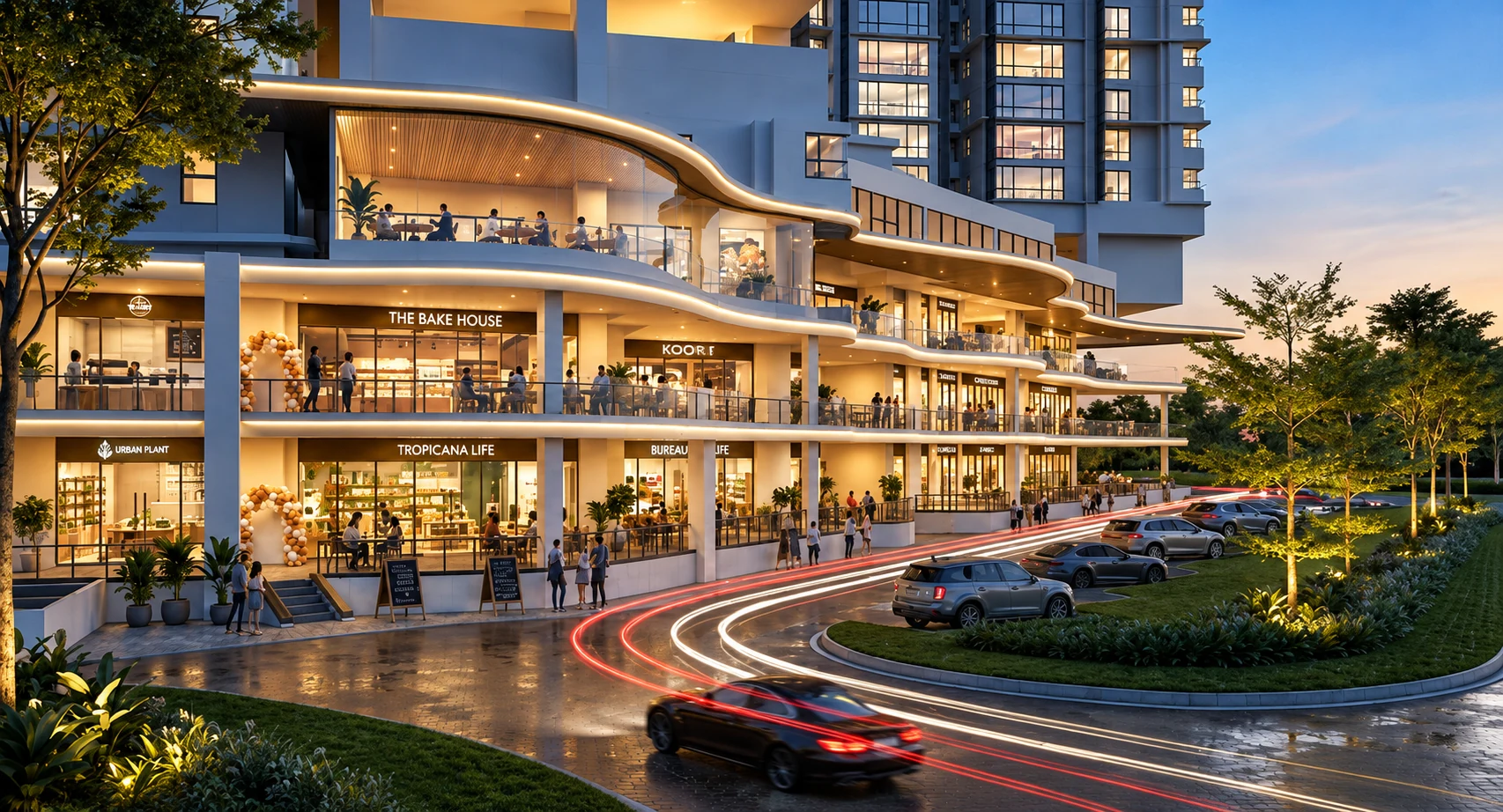 Artist’s impression of the retail frontage at Cappella Embassy