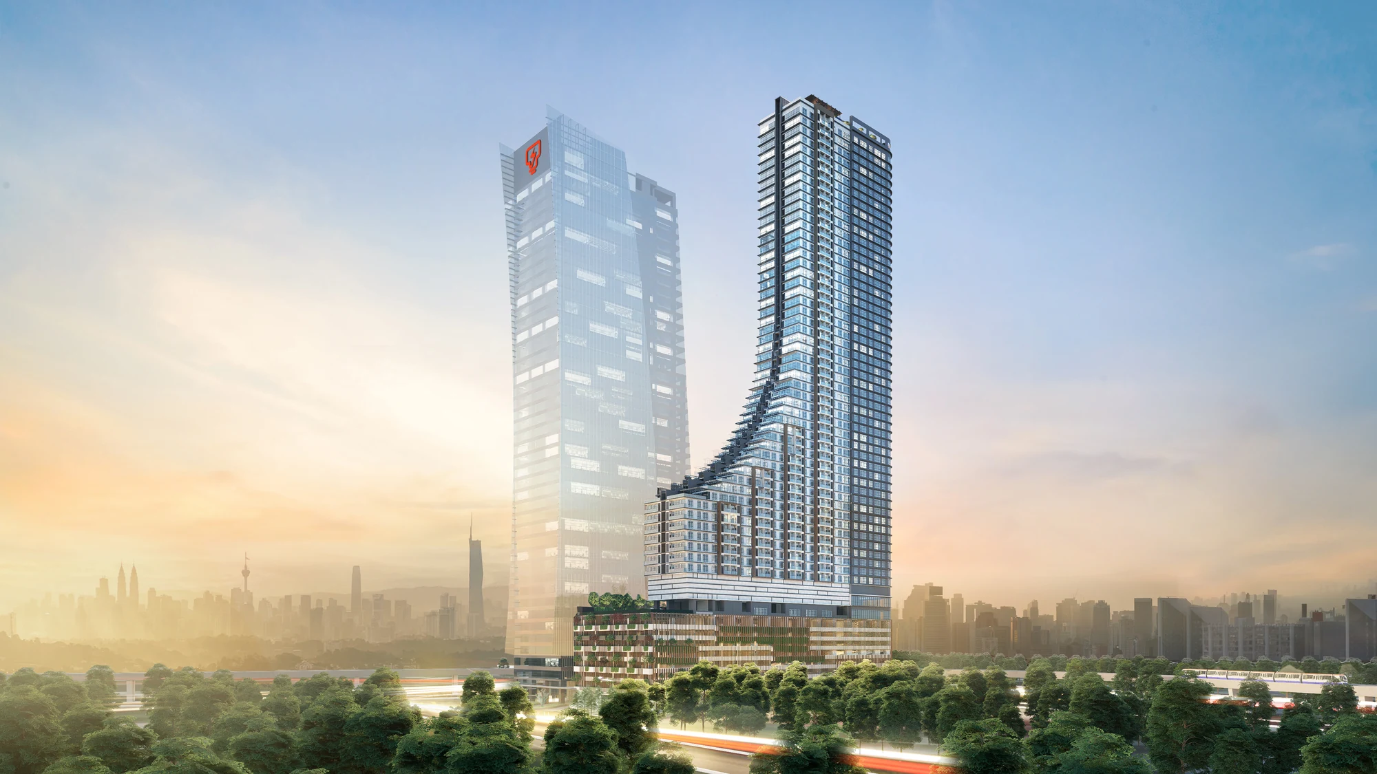 Artist’s impression of Khaya Residences Bangsar beside the neighbouring tower