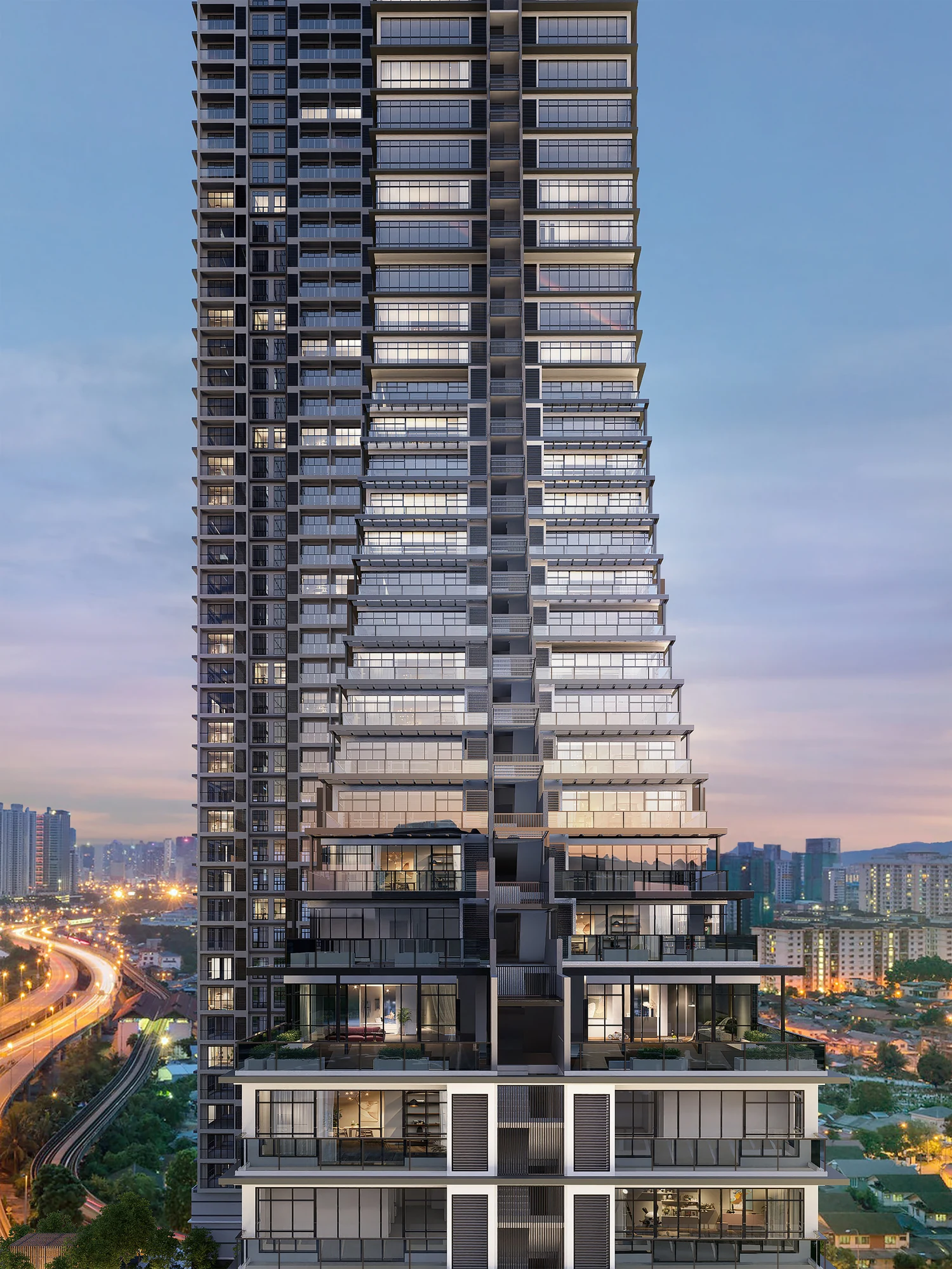 Artist’s impression of the Khaya Residences Bangsar facade