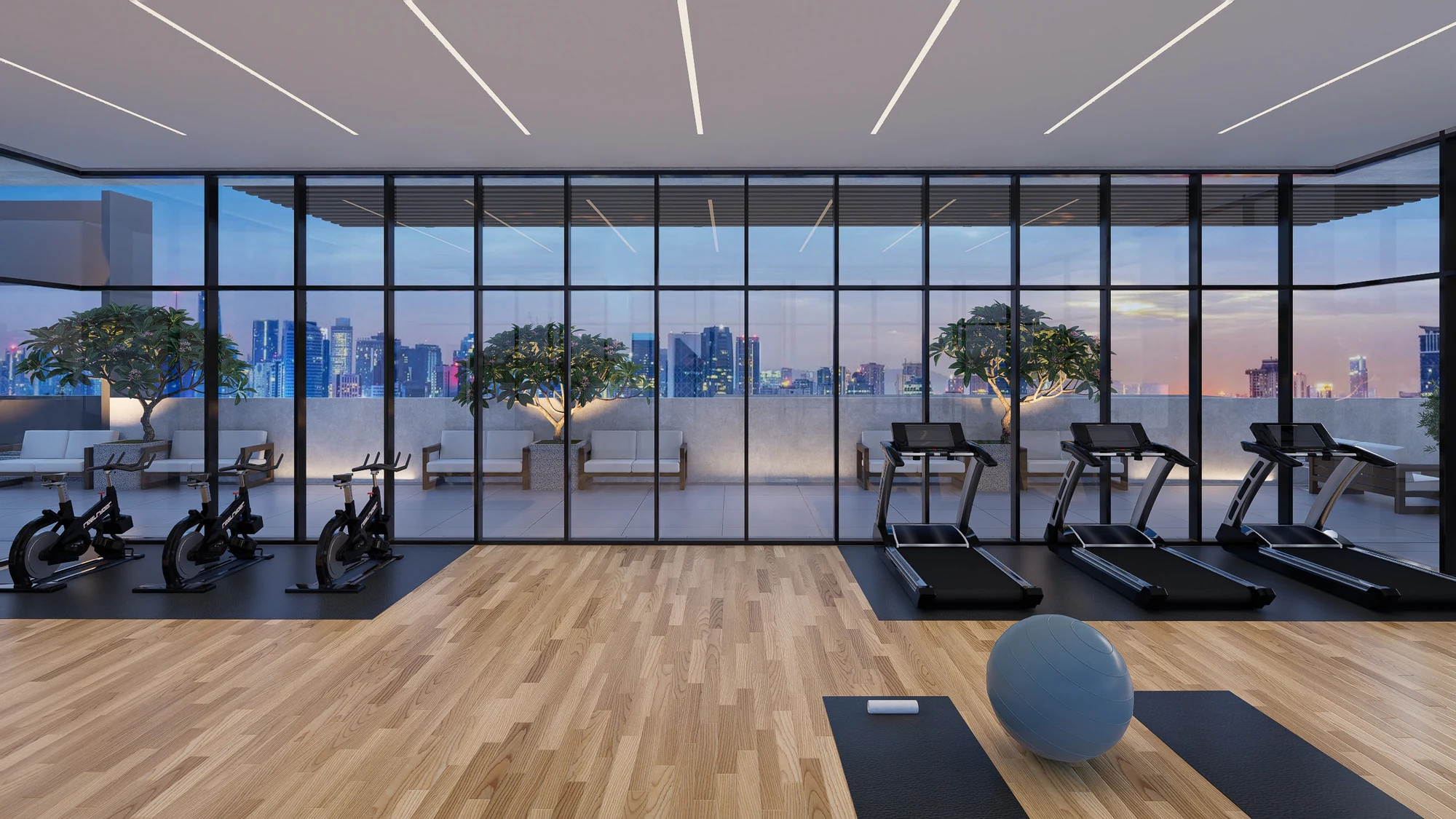 Artist’s impression of the gym at Khaya Residences